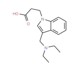 3-(3-Diethylaminomethyl-indol-1-yl)-propionic acid - chemical structure image