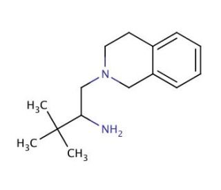 3,3-dimethyl-1-(1,2,3,4-tetrahydroisoquinolin-2-yl)butan-2-amine - chemical structure image