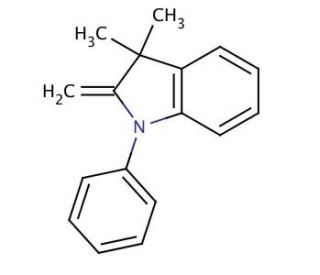 3,3-Dimethyl-2-methylene-1-phenylindoline (CAS 5227-71-4) - chemical structure image
