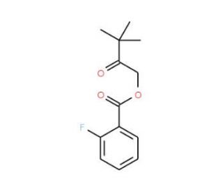 3,3-dimethyl-2-oxobutyl 2-fluorobenzoate - chemical structure image