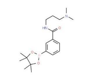 3-(3-(Dimethylamino)propylcarbamoyl)phenylboronic acid, pinacol ester (CAS 936250-16-7) - chemical structure image