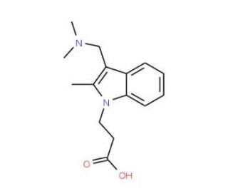 3-(3-Dimethylaminomethyl-2-methyl-indol-1-yl)-propionic acid - chemical structure image
