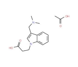 3-(3-Dimethylaminomethyl-indol-1-yl)-propionic acid acetate - chemical structure image