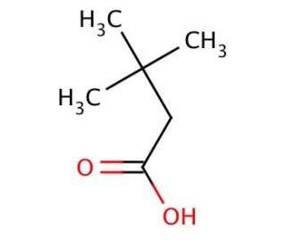 3,3-Dimethylbutyric acid (CAS 1070-83-3) - chemical structure image