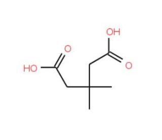 3,3-Dimethylglutaric acid (CAS 4839-46-7) - chemical structure image