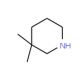 3,3-Dimethylpiperidine (CAS 1193-12-0) - chemical structure image