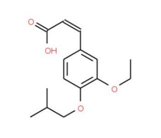 3-(3-Ethoxy-4-isobutoxy-phenyl)-acrylic acid - chemical structure image