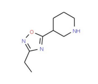 3-(3-Ethyl-1,2,4-oxadiazol-5-yl)piperidine (CAS 139269-06-0) - chemical structure image