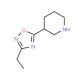 3-(3-Ethyl-1,2,4-oxadiazol-5-yl)piperidine (CAS 139269-06-0) - chemical structure image