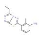 3-(3-Ethyl-[1,2,4]triazolo[3,4-b][1,3,4]-thiadiazol-6-yl)-2-methyl-phenylamine - chemical structure image