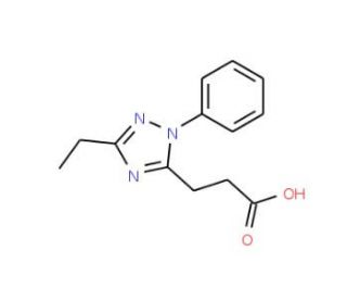 3-(3-Ethyl-1-phenyl-1H-1,2,4-triazol-5-yl)-propanoic acid - chemical structure image