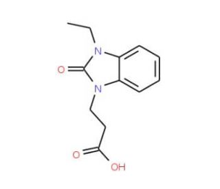 3-(3-ethyl-2-oxo-2,3-dihydro-1H-benzimidazol-1-yl)propanoic acid - chemical structure image