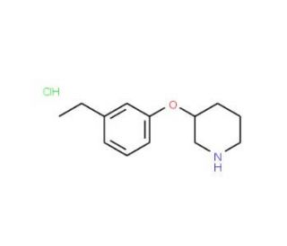 3-(3-Ethylphenoxy)piperidine hydrochloride - chemical structure image