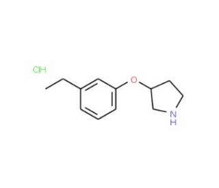 3-(3-Ethylphenoxy)pyrrolidine hydrochloride (CAS 946681-79-4) - chemical structure image