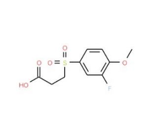 3-(3-Fluoro-4-methoxy-benzenesulfonyl)-propionic acid - chemical structure image