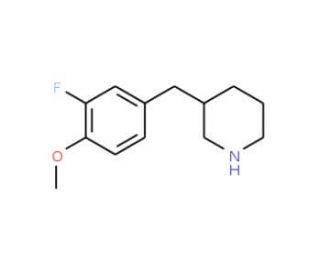 3-(3-Fluoro-4-methoxy-benzyl)-piperidine (CAS 955315-10-3) - chemical structure image