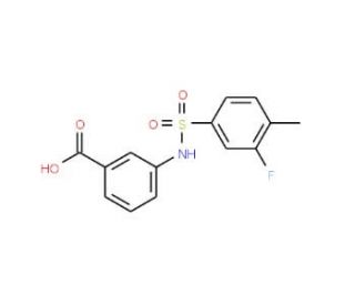 3-(3-Fluoro-4-methyl-benzenesulfonylamino)-benzoic acid - chemical structure image