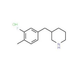 3-(3-Fluoro-4-methyl-benzyl)-piperidine hydrochloride (CAS 1170014-29-5) - chemical structure image