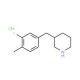 3-(3-Fluoro-4-methyl-benzyl)-piperidine hydrochloride (CAS 1170014-29-5) - chemical structure image