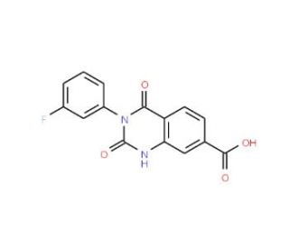 3-(3-fluorophenyl)-2,4-dioxo-1,2,3,4-tetrahydroquinazoline-7-carboxylic acid - chemical structure image