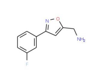 {[3-(3-Fluorophenyl)isoxazol-5-yl]methyl}amine - chemical structure image