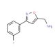 {[3-(3-Fluorophenyl)isoxazol-5-yl]methyl}amine - chemical structure image
