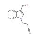3-(3-formyl-1H-indol-1-yl)propanenitrile (CAS 18109-11-0) - chemical structure image