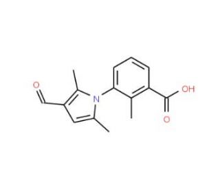 3-(3-Formyl-2,5-dimethyl-pyrrol-1-yl)-2-methyl-benzoic acid - chemical structure image