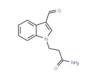 3-(3-Formyl-indol-1-yl)-propionamide (CAS 61922-01-8) - chemical structure image
