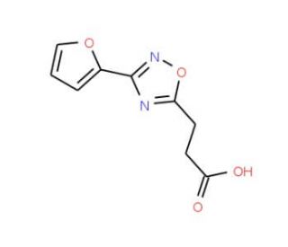 3-(3-Furan-2-yl-[1,2,4]oxadiazol-5-yl)-propionic acid (CAS 878437-14-0) - chemical structure image