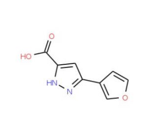 3-(3-furyl)-1H-pyrazole-5-carboxylic acid - chemical structure image