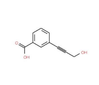 3-(3-Hydroxyprop-1-ynyl)benzoic acid (CAS 132545-15-4) - chemical structure image