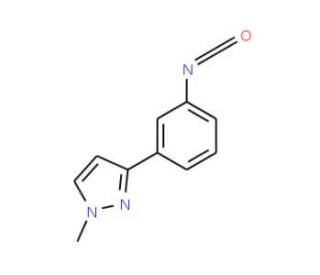 3-(3-Isocyanatophenyl)-1-methyl-1H-pyrazole (CAS 912569-60-9) - chemical structure image