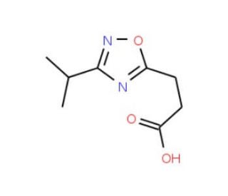3-(3-isopropyl-1,2,4-oxadiazol-5-yl)propanoic acid - chemical structure image