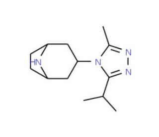 3-(3-Isopropyl-5-methyl-4H-1,2,4-triazol-4-yl)-3-exo-8-azabicyclo[3.2.1]octane (CAS 423165-07-5) - chemical structure image