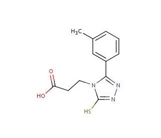 3-[3-mercapto-5-(3-methylphenyl)-4H-1,2,4-triazol-4-yl]propanoic acid - chemical structure image