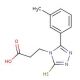 3-[3-mercapto-5-(3-methylphenyl)-4H-1,2,4-triazol-4-yl]propanoic acid - chemical structure image