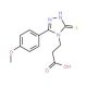 3-[3-mercapto-5-(4-methoxyphenyl)-4H-1,2,4-triazol-4-yl]propanoic acid - chemical structure image