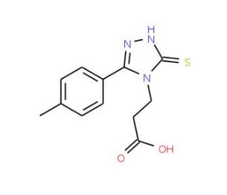 3-[3-mercapto-5-(4-methylphenyl)-4H-1,2,4-triazol-4-yl]propanoic acid - chemical structure image