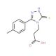 3-[3-mercapto-5-(4-methylphenyl)-4H-1,2,4-triazol-4-yl]propanoic acid - chemical structure image