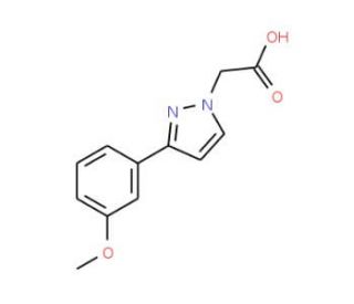 [3-(3-Methoxy-phenyl)-pyrazol-1-yl]-acetic acid - chemical structure image