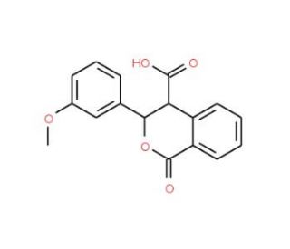 3-(3-Methoxyphenyl)-1-oxo-3,4-dihydro-1H-isochromene-4-carboxylic acid - chemical structure image