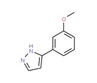 3-(3-Methoxyphenyl)-1H-pyrazole (CAS 144026-74-4) - chemical structure image