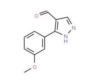 3-(3-Methoxyphenyl)-1H-pyrazole-4-carbaldehyde - chemical structure image