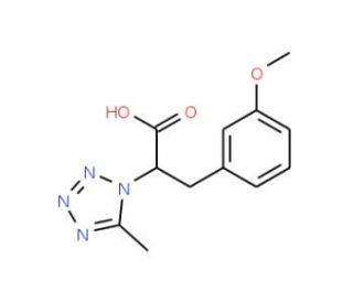 3-(3-methoxyphenyl)-2-(5-methyl-1H-1,2,3,4-tetrazol-1-yl)propanoic acid - chemical structure image