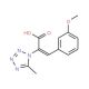 3-(3-methoxyphenyl)-2-(5-methyl-1H-tetrazol-1-yl)acrylic acid - chemical structure image