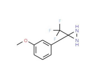 3-(3-Methoxyphenyl)-3-(trifluoromethyl)-diaziridine (CAS 154187-45-8) - chemical structure image