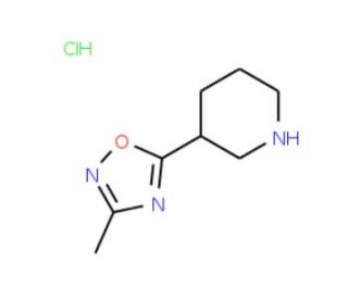3-(3-Methyl-1,2,4-oxadiazol-5-yl)piperidinehydrochloride - chemical structure image