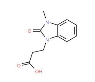 3-(3-Methyl-2-oxo-2,3-dihydro-benzoimidazol-1-yl)-propionic acid - chemical structure image