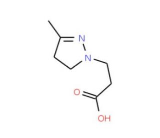 3-(3-Methyl-4,5-dihydro-pyrazol-1-yl)-propionic acid - chemical structure image